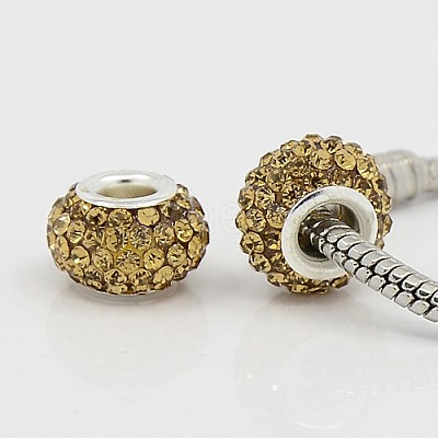 Grade A Rhinestone European Beads CPDL-H001-13-1