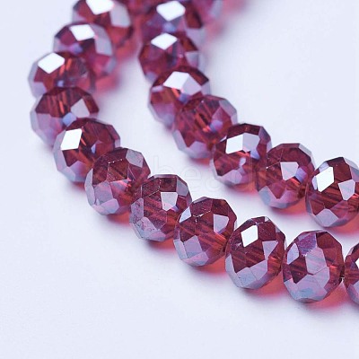 Electroplate Glass Beads Strands X-EGLA-A034-T2mm-A02-1