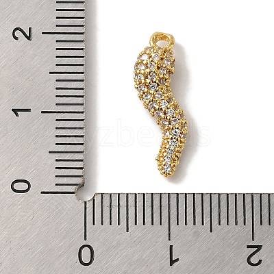 Rack Plating Brass Micro Pave Cubic Zirconia Pendant KK-A229-03B-G-1