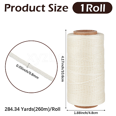 1 Roll Flat Waxed Cotton Cord OCOR-CL0001-13B-1