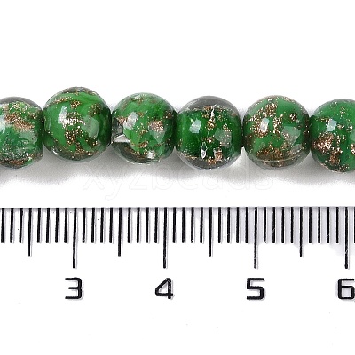 Handmade Gold Sand Lampwork Beads LAMP-Z009-01N-1