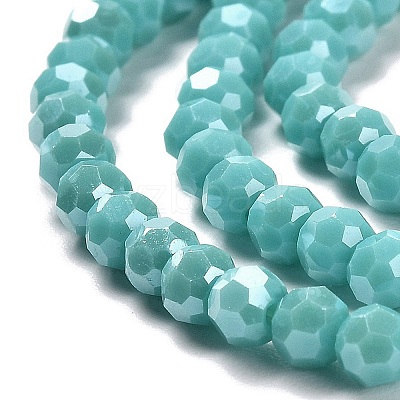 Electroplate Opaque Glass Beads Strands EGLA-A035-P4mm-A12-1