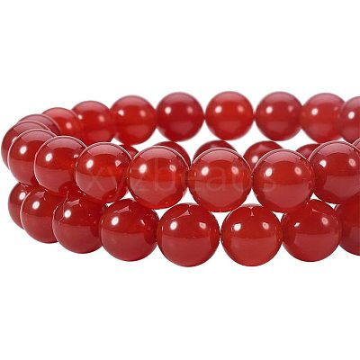 Natural Carnelian Bead Strands G-PH0028-8mm-15-1