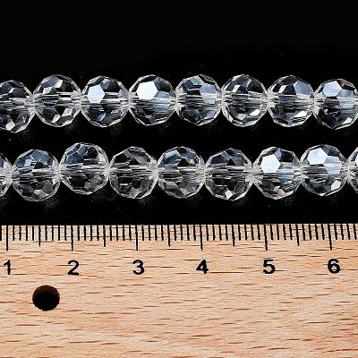 Electroplate Transparent Glass Beads Strands LS-EGLA-A035-T8mm-A19-1