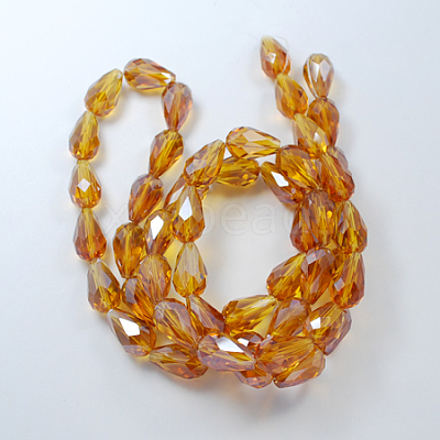 Electroplate Glass Beads Strands EGLA-R008-6x4mm-1-1