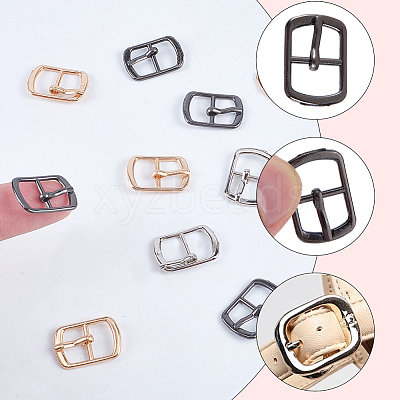 21Pcs 3 Colors Zinc Alloy Roller Buckles AJEW-CL0002-02-1