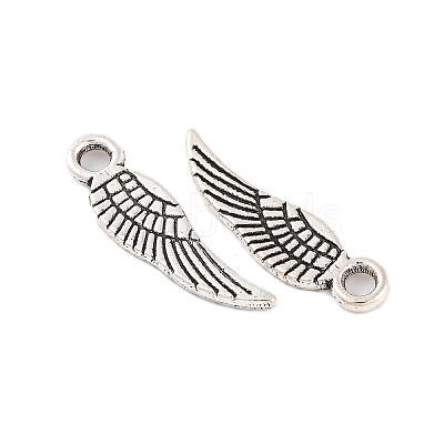 Tibetan Style Alloy Wing Pendants X-TIBEP-3344-AS-NR-1