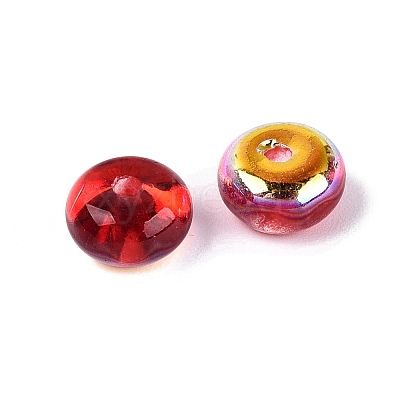 Baking Paint Electroplate Transparent Glass Beads EGLA-Q141-01B-A03-1