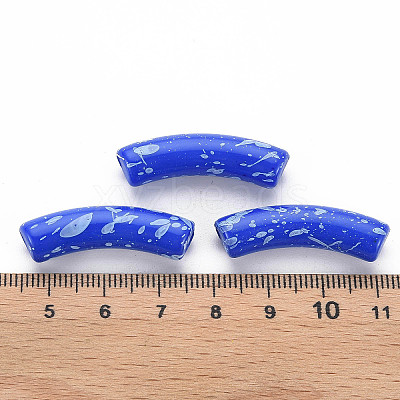 Opaque Spray Painted Acrylic Beads X1-MACR-S372-002F-B02-1