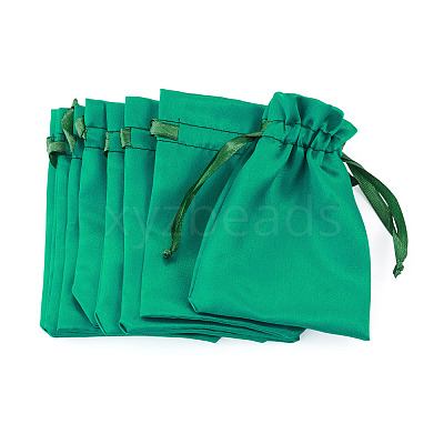 10Pcs Brocade Good Luck Fortune Drawstring Gift Blessing Bags PAAG-TADJ0001-01D-1