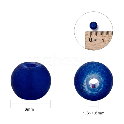 18 Colors Transparent Glass Beads FGLA-X0001-04A-6mm-1