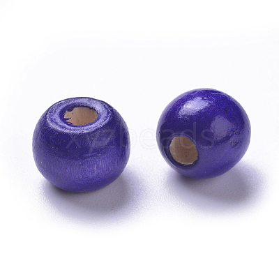 Dyed Natural Wood Beads WOOD-Q006-10mm-12-LF-1