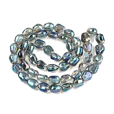 Electroplate Glass Beads Strands EGLA-T021-08G-1