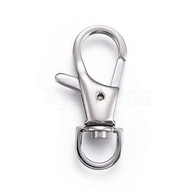 Tarnish Resistant 304 Stainless Steel Swivel Lobster Claw Clasps X-STAS-I117-01P-1
