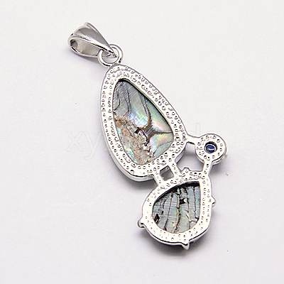 Abalone Shell/Paua Shell Pendants SSHEL-F0001-05-1