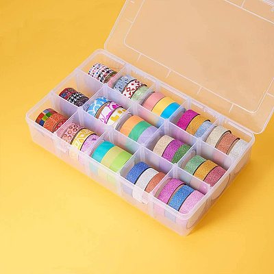 Rectangle Plastic Bead Storage Containers CON-PH0002-05-1