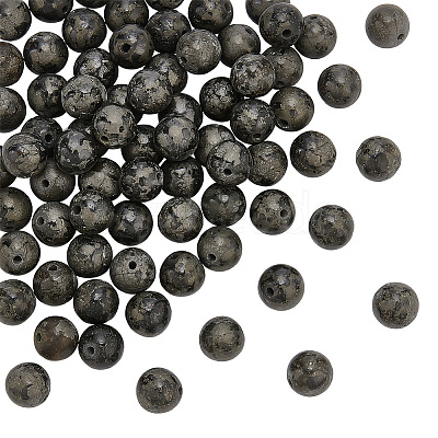 Natural Pyrite Beads Strands G-OC0001-83-1