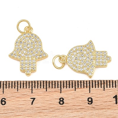 Brass Micro Pave Cubic Zirconia Pendants CU-CBAB719-04G-F-1