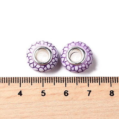 Opaque Resin European Beads RESI-C055-01-1