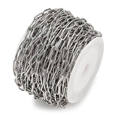 Stainless Steel Oval Paperclip Chains CHS-G040-01A-P-1