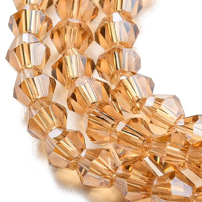 Transparent Electroplate Glass Beads Strands EGLA-A039-T4mm-A18-1