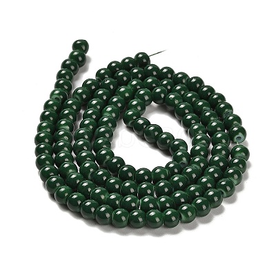 Painted Glass Bead Strands DGLA-S071-6mm-19-1