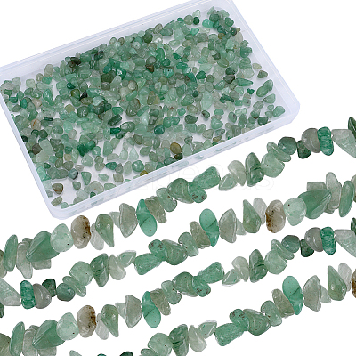 4 Strands Natural Aventurine Chip Beads Strands G-SC0002-69-1