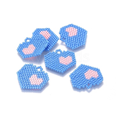 MIYUKI & TOHO Handmade Japanese Seed Beads Pendants SEED-A029-EC03-1