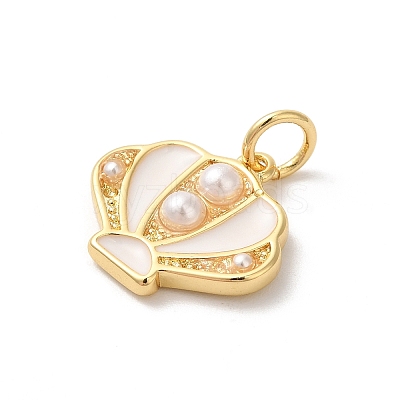Rack Plating Brass Enamel Pendants KK-Z056-35G-01-1