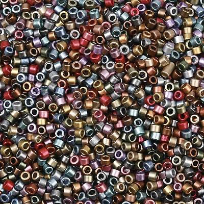 Matte Metallic Colours Glass Cylinder Seed Beads EGLA-K064-03-1