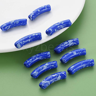 Opaque Spray Painted Acrylic Beads X1-MACR-S372-002F-B02-1
