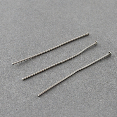 Tarnish Resistant 304 Stainless Steel Flat Head Pins STAS-R046-25mm-1