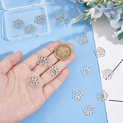 14Pcs 201 Stainless Steel Pendants STAS-UN0059-91-1