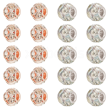 20Pcs 2 Colors Brass Beads RB-AR0001-07-1
