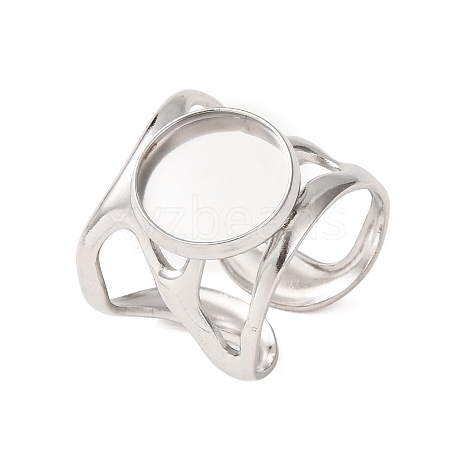 304 Stainless Steel Cuff Ring Components SA-CBA76C4-02P-03-1