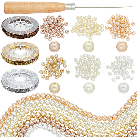   DIY Imitation Pearl Bracelet Necklace Making Kit DIY-PH0009-35-1