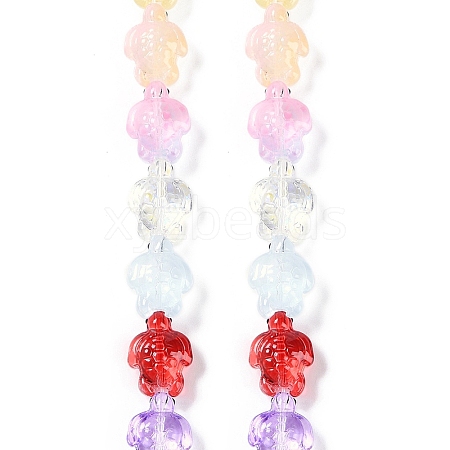 Transparent Glass Enamel Beads Strands GLAA-B021-06A-1