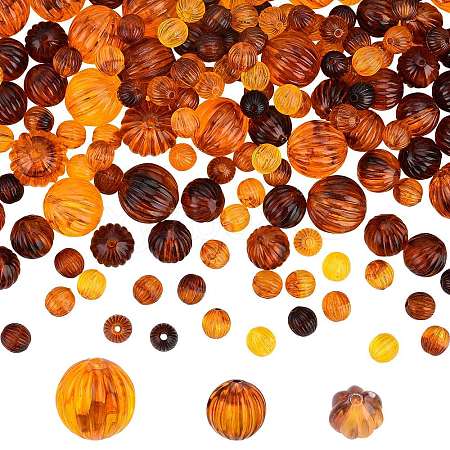   150g 3 Colors Acrylic Corrugated Beads OACR-PH0001-72-1