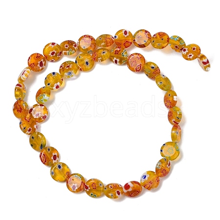 Handmade Millefiori Lampwork Beads Strands LAMP-G166-17B-06-1