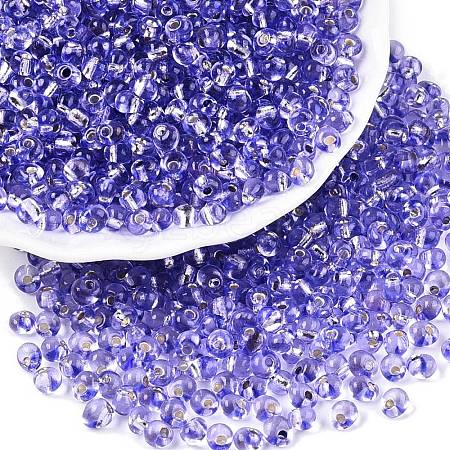 6/0 Baking Paint Transparent Fringe Glass Seed Beads X1-SEED-N006-06I-1