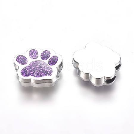 Alloy Enamel Slider Charms ENAM-WH0047-11G-1