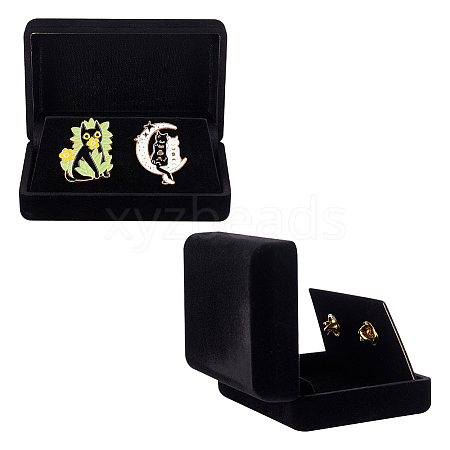 Velvet with Plastic Jewelry Set Box CON-WH0097-03A-1