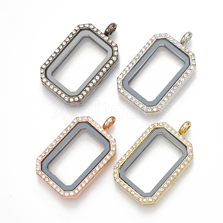 Alloy Magnetic Locket Pendants PALLOY-T052-18-1