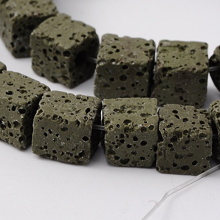 Dyed & Natural Lava Rock Beads Strands G-L435-01-8mm-20-1
