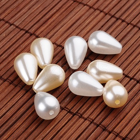 Teardrop Acrylic Imitation Pearl Beads X-OACR-O002-2462-1