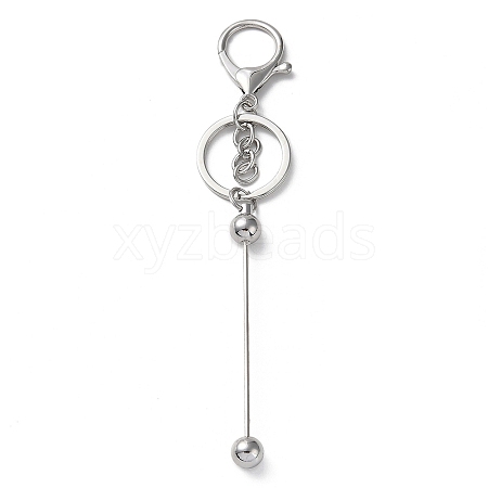 Alloy Bar Beadable Keychain for Jewelry Making DIY Crafts KEYC-A011-01P-1