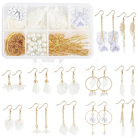 SUNNYCLUE DIY Acrylic & Crackle Dangle Earring Making Kits DIY-SC0016-55-1