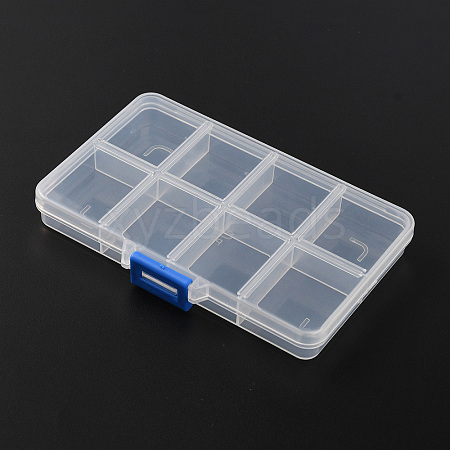 8 Grides Plastic Bead Storage Containers CON-WH0084-59-1