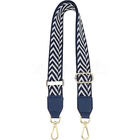 Stripe Pattern Adjustable Cotton Bag Strap AJEW-WH0254-63B-1