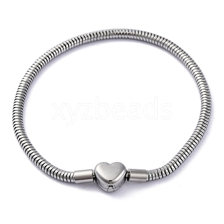 304 Stainless Steel Snake Chain Bracelets for Women BJEW-R010-01P-01-1